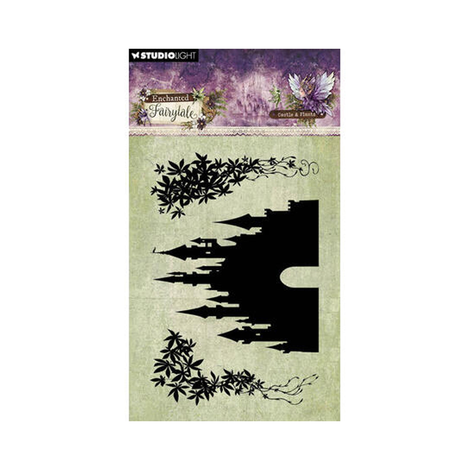 SL-EF-STAMP942 Castle & Plants Enchanted fairytale van Studio Light voor hobby
