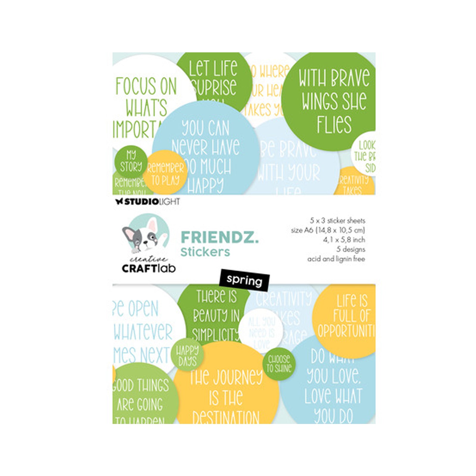 STIC74 Spring stickers Paper pad van craftlab friendz Studio Light. Dit zijn sticker voor hobby