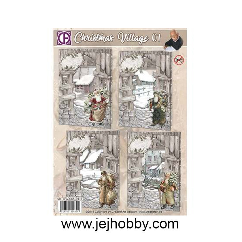 SWK85-0110, Christmas Village 01, creatief art, jej hobby