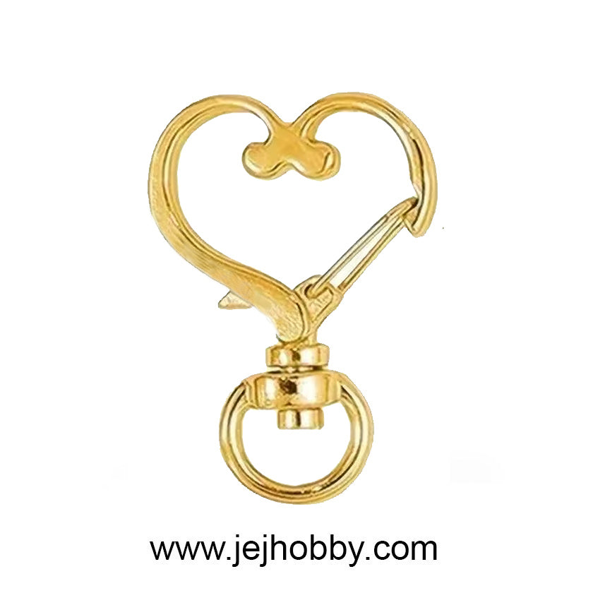 Sleutelhanger, hart goud, jej hobby