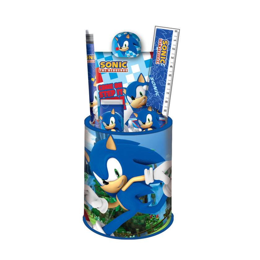 Sonic the hedgehog pennenbak set feature. jej hobby