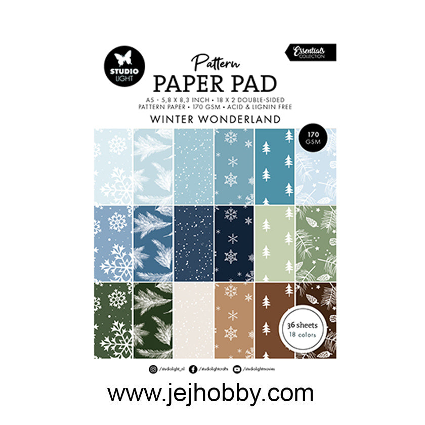 SL-ES-PPP343 - Pattern Paper Pad Winter wonderland Essentials, Studio Light, jej hobby