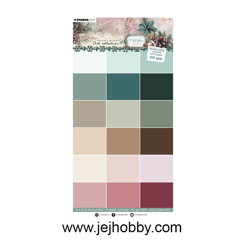 UPP3895, Christmas blush, unicolor, paper pad, JMA, Studio light, Jej hobby
