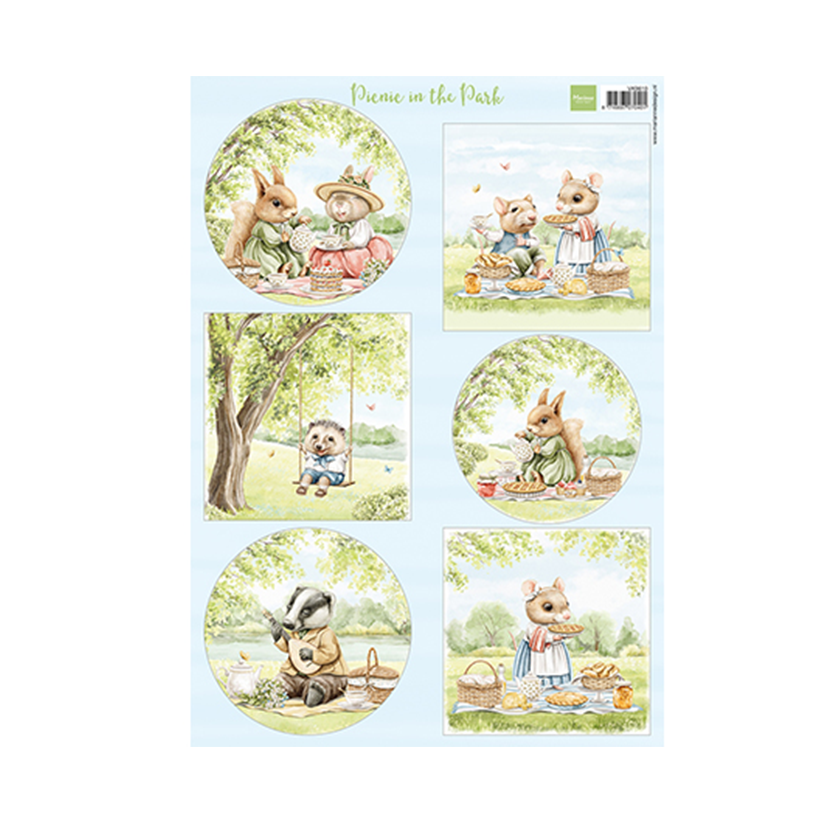 VK9610. Marianne Design. Knipvel A4. Picnic in the Park. jej hobby