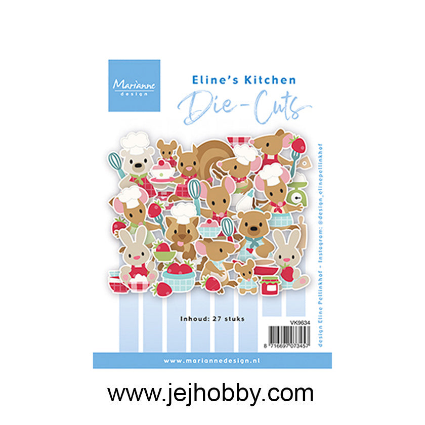 VK9634, Eline's Kitchen, die cuts, Marianne design, jej hobby 