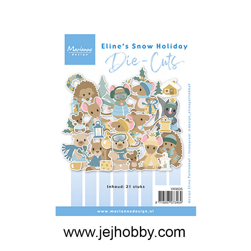 VK9635, Eline's snow holiday, die cut, Marianne design, jej hobby