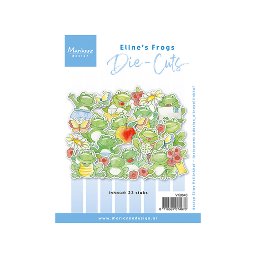 VK9643, Eline's frogs, Marianne Design, jej hobby