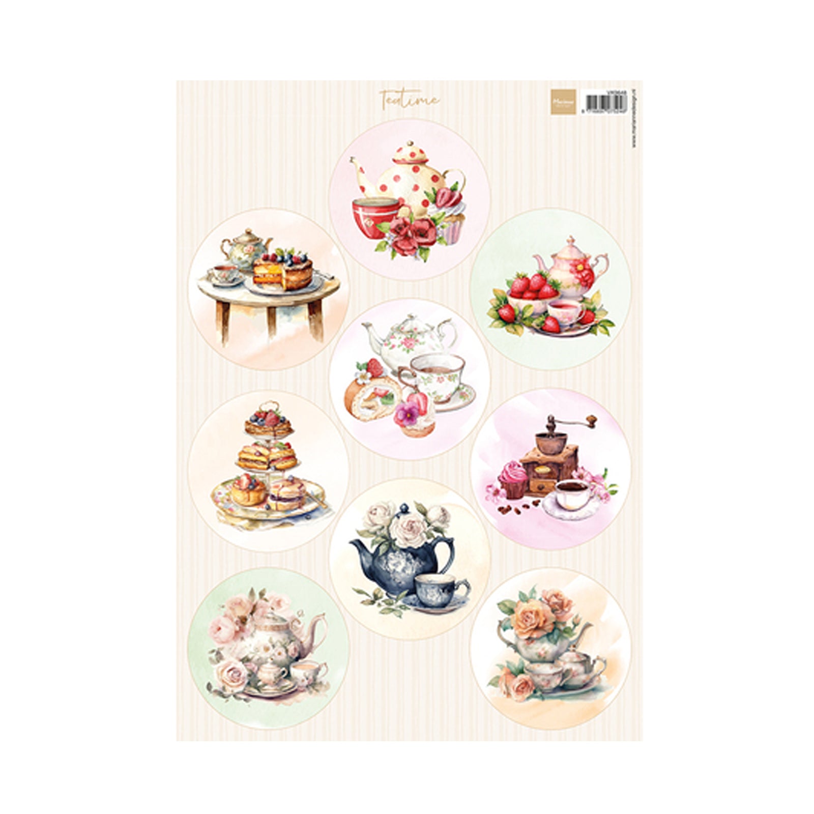 VK9648 Circles Teatime knipvel van Marianne Design. Dit is een knipvel voor hobby