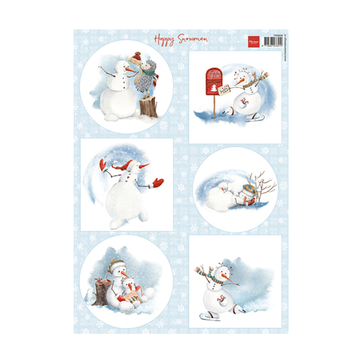 Marianne Design VK9658 Happy Snowmen Knipvel