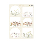 Marianne Design VK9660 Earth Tones knipvel met ronde en vierkante bloemenafbeeldingen in zachte natuurtinten.