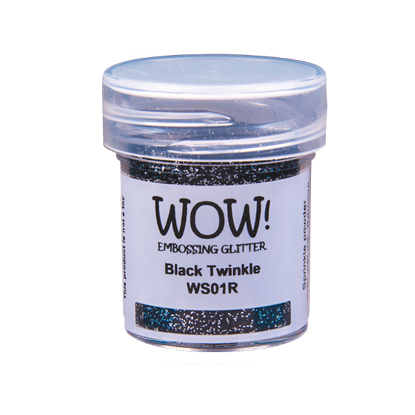 WS01R, WOW, embossing glitter, Black twinkle, jej hobby
