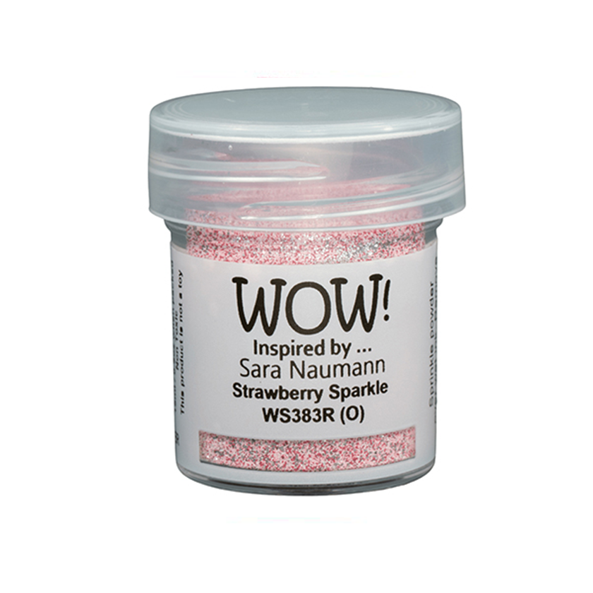 WS383R, WOW, embossing glitter Strawberry Sparkle, Sara Naumann jej hobby
