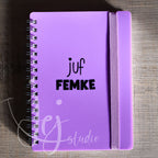 klein notitieboekje met naam