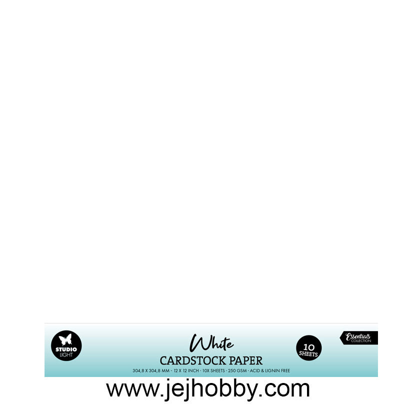 cardstock-30,5x30,5, Wit, Studio Light, jej hobby