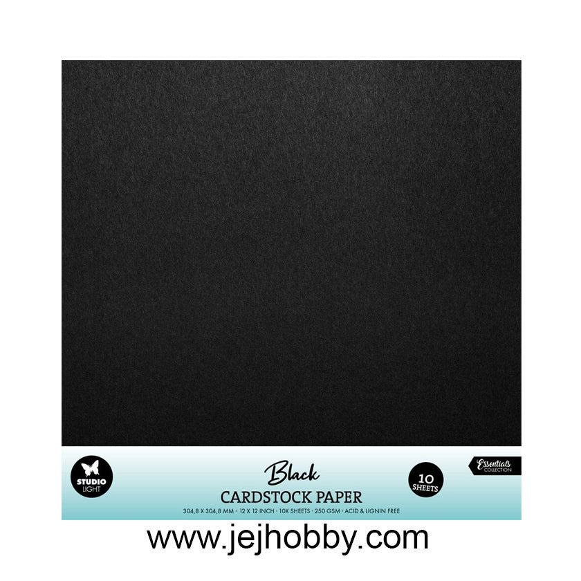 cardstock, 30,5x30, 5, black, Studio Light , jej hobby