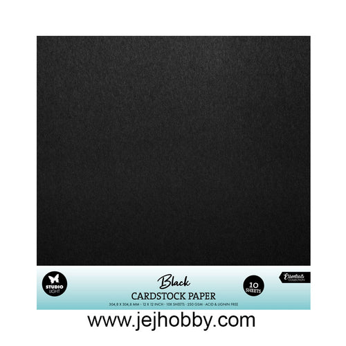 cardstock, 30,5x30, 5, black, Studio Light , jej hobby
