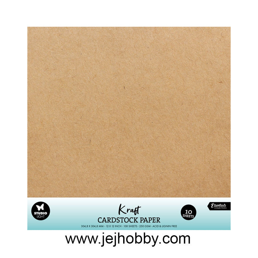 cardstock, 30,5x30, 5, kraft, Studio Light, jej hobby