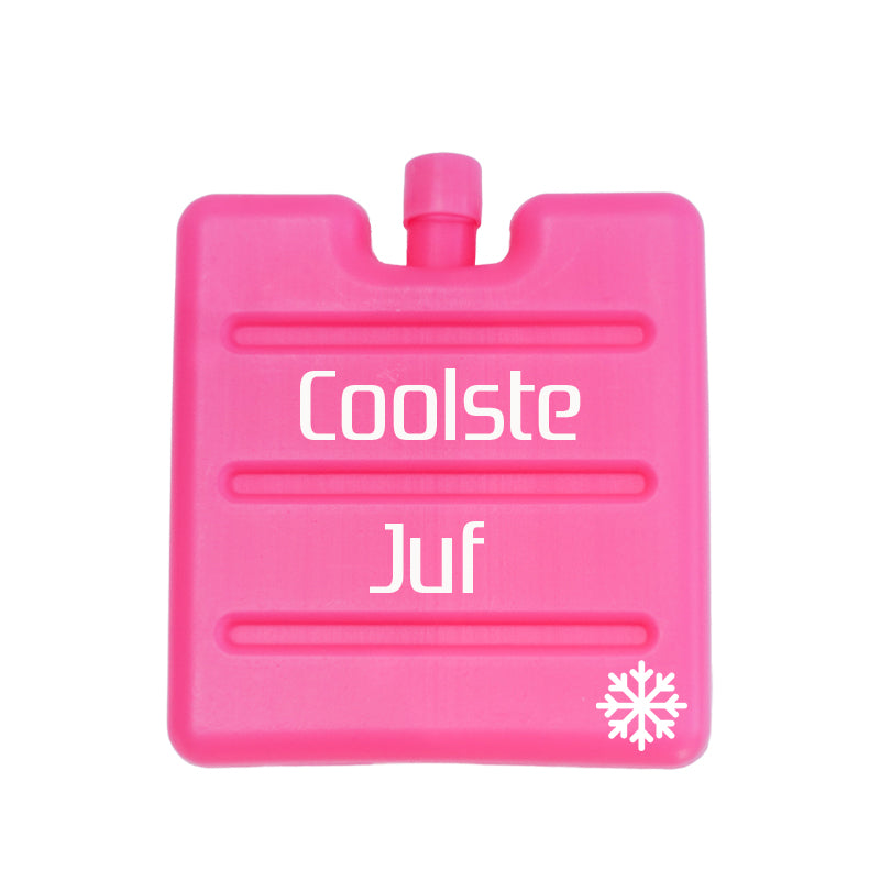 koelelement met tekst coolste juf of meester