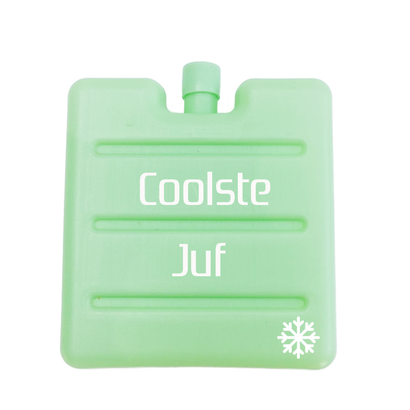 koelelement met tekst coolste juf of meester