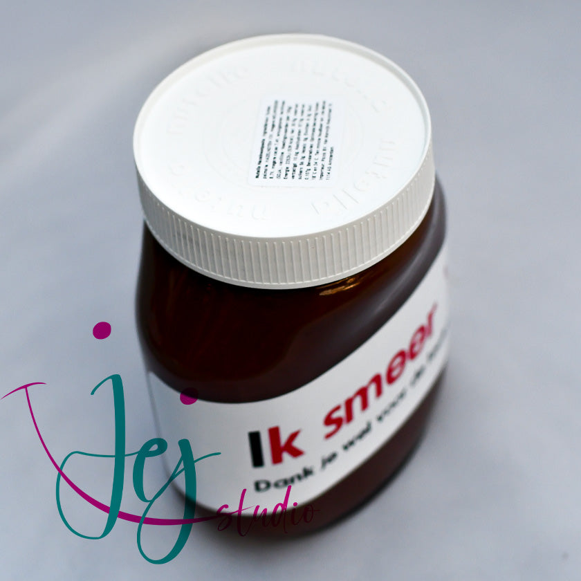 Nutella pot groot ik smeer 'm