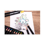 Voorbeeld met de SL-CO-PENC01 pastel pencils van studio light voor kleuren en mixed media