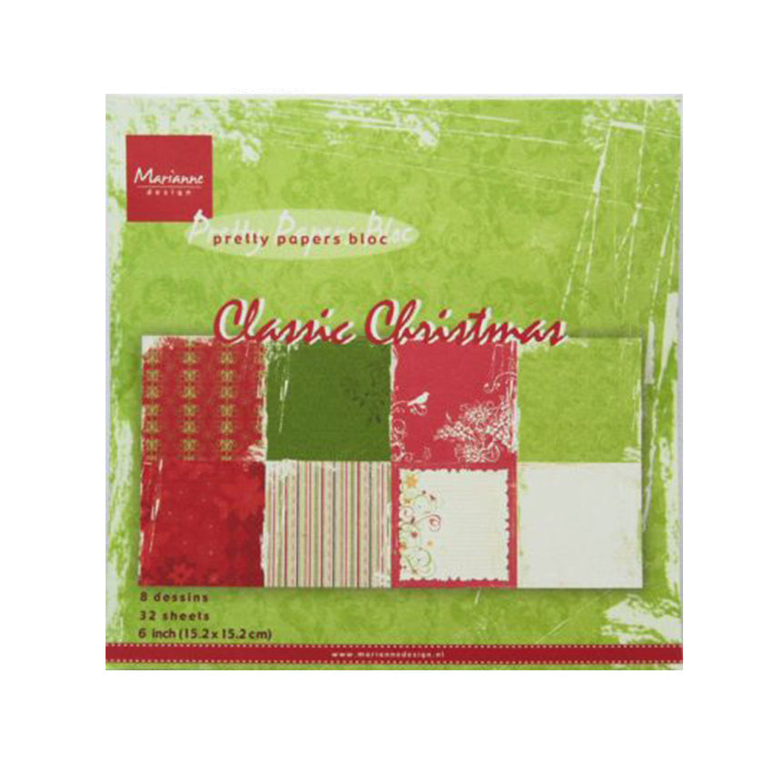 Pretty papers bloc Marianne Design Classic christmas