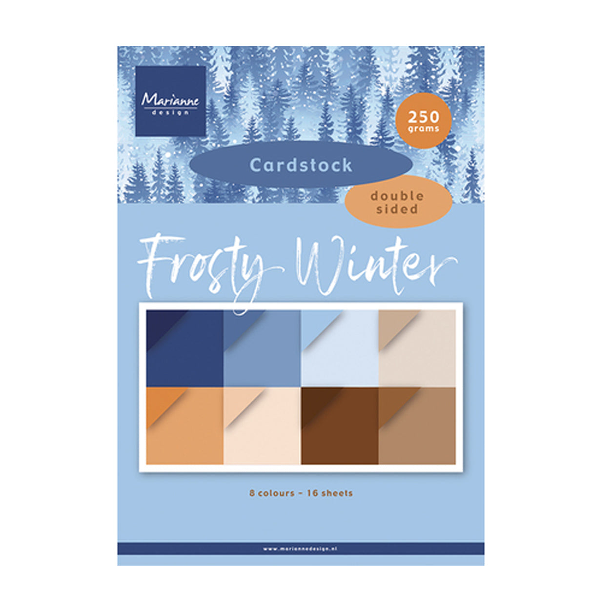 Marianne Design Cardstock Frosty Winter PK9227 250 gram 8 kleuren