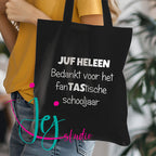 Lusdraagtas met tekst fanTAStische schooljaar
